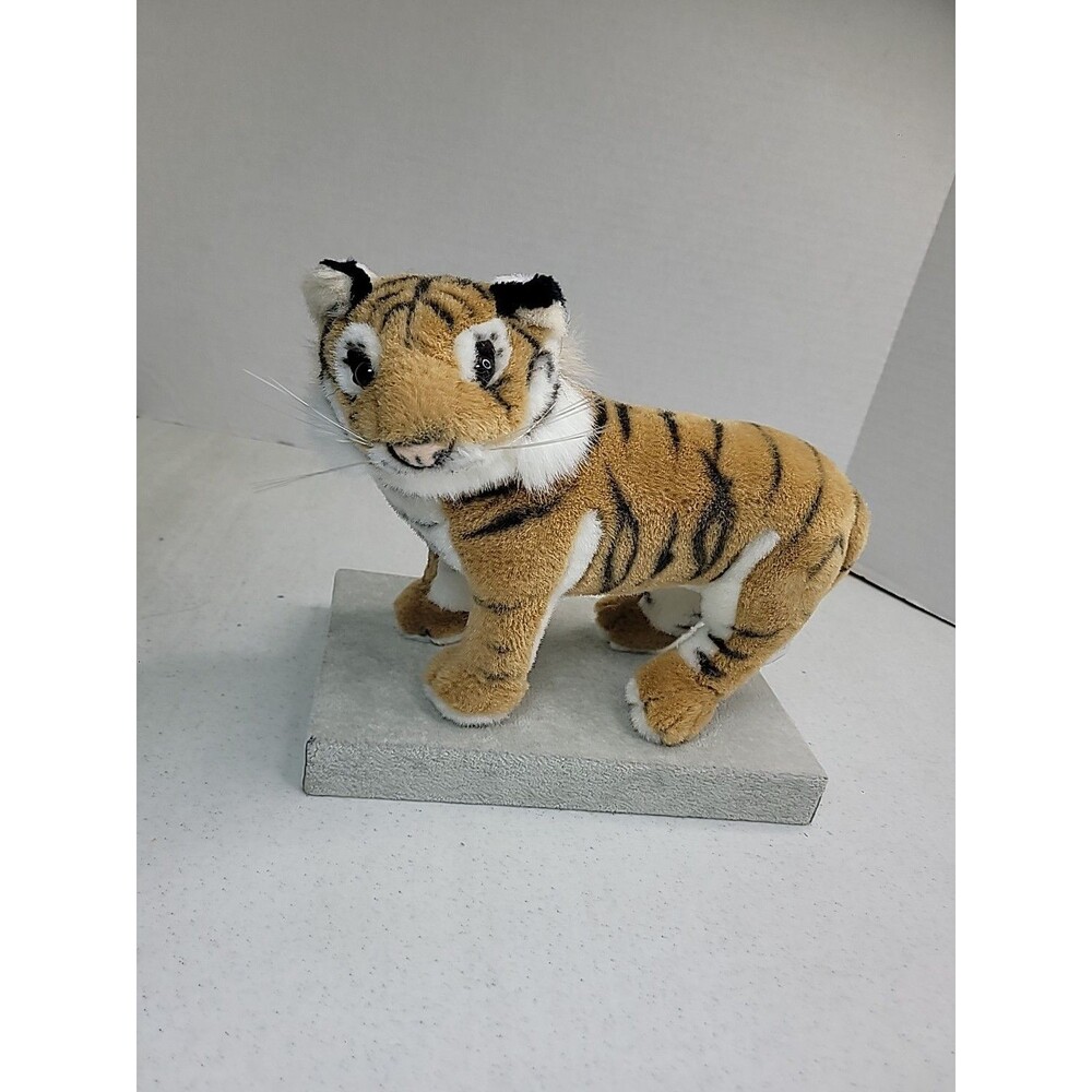 1998 Children Discovery Channel Store Tiger Plush  Stuffed Toy 9.5" L  7.5" H